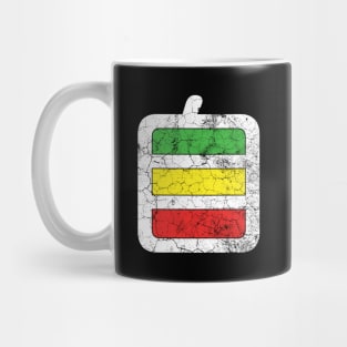 Kanji/Hanzi, "Self", Red Yellow Green Mug